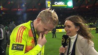 Kasper Schmeichel post-match interview after Celtic's Premier Sports Cup Final win against Rangers