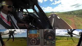 EXOTIC DIEGO! ATR 72 Cockpit Landing with "nice" Mountains waiting behind Runway! [AirClips]