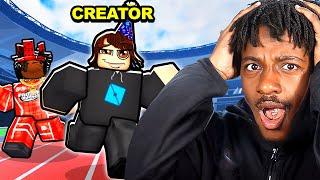 RACING THE CREATOR OF ROBLOX TRACK & FIELD