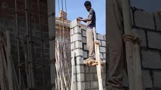 Solidblock laying methods  #shorts #shortsfeed #construction #solidblock