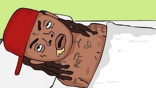 Lil Wayne has a Seizure and dies (cartoon)