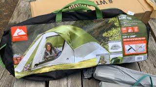 Walmart’s Ozark Trail 4-Person 8' x 8.5'x 50" Clip & Camp Dome Tent - $39.97. So easy to set up!