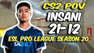 CS2 POV | MIBR insani (21/12) vs HEROIC (Nuke) @ ESL Pro League Season 20