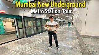 Mumbai New Underground Metro Station Tour | BKC Metro Station