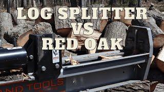 Log Splitter Vs Red Oak - Splitting Spring Firewood