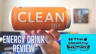 Cause Clean Energy Drink with Yerba Mate | Peach | Energy Drink Review | The Healthy Nerd