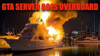 LA GTA SERVER IS OUT OF CONTROL: Yacht Explodes & Sinks!