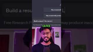 Using ChatGPT to Create a Resume in 30 seconds  #shorts