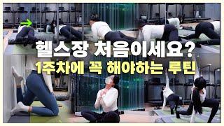 [헬스장 처음] 이렇게 시작해야 실패하지않아요!    (웨이트 전 웜업 | 코어운동 | 따라하는 운동영상 | 새해운동시작)