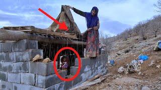 "Shelter: A Nomadic Mother's Struggle Against Storms and Heavy Rain"