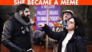 Pro-Israel Lady Unmasked & She Lost It | Smile2jannah | Speakers Corner | 4K