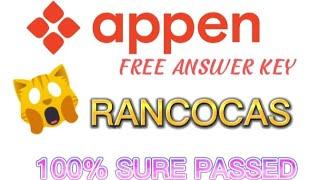 NEW RANCOCAS 30 ITEMS APPEN ANSWER KEY #appen #key #legit #passed