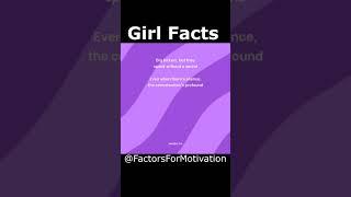 Girl Facts - Factors For Motivation #shorts #factorsformotivation