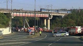 WATCH: Passenger and freight trains collide in Prague, 25 injured