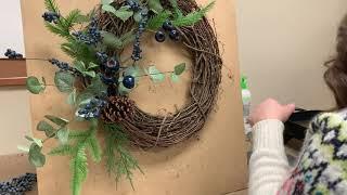 Blueberry Winter Wreath #1 kit and how to tutorial with Anna from Dees