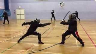 AHF Rapier vs Katana sparring - Nick vs Michael