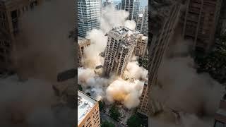 Demolition FAIL: Building Collapses the WRONG Way! ️ #building #satisfying #ai #aishorts #shorts