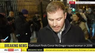 SKY NEWS REPORTER CONFRONTS CONOR MCGREGOR & ASKS IF HE WILL APOLOGISE TO NIKITA HAND DUBLIN IRELAND