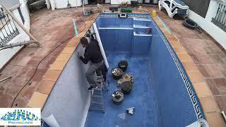 ORIGIN swimming pool liner TIME-LAPSE video by PISCINALINER