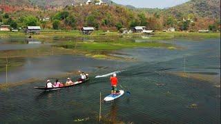 Myanmar Sagar lake Tharkong pagoda. Myanmar adventure. La Birmanie vue du ciel lac Inle အင္းေလး