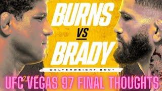 UFC Vegas 97 Post Weigh-in Final Thoughts: Sean Brady vs Gilbert Burns