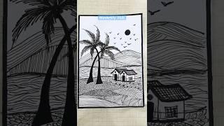 Zentangle art landscape #shorts #trending #zentangleart #zentangle #art #drawing