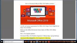 Download Official Office 2019 offline installer (Microsoft Office 2019 IMG Download)