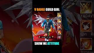 V Badge YouTuber Guild Girl #shorts #freefire #trending