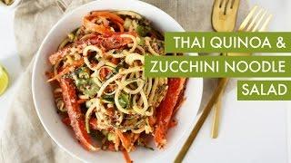 Thai Quinoa Zucchini Noodle Salad I Vegan Spiralizer Recipe