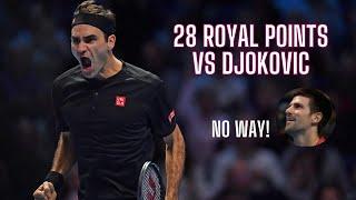 Roger Federer 28 Royal Points vs Djokovic in ATP Finals (HD)