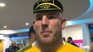 Wallabies: Stephen Moore after his 100th Test!