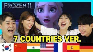 Korean React to Frozen 2 ' Into the Unknown ' In 7 Language!!! (USA, KOREA, CHINA, INDIA, SPAIN..)