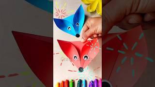 Paper Fox  Craft for Kids #shorts