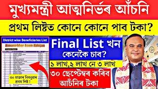 Atmanirbhar Asoni Final List /how to check atmanirbhar final List /cmaaa.assam.gov.in new update