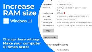 Make your Windows 10 times faster | Increase RAM (Best settings ever)