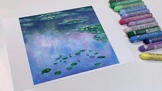 오일파스텔로 모네의 수련 그리기 / Drawing a Monet’s Waterlilies with oil pastel