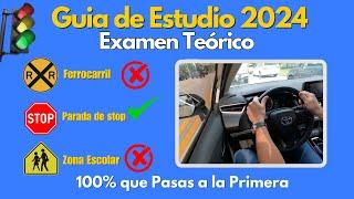 PREGUNTAS DEL EXAMEN TEORICO 2024 ACTUALIZADO.LICENCIA DE CONDUCIR