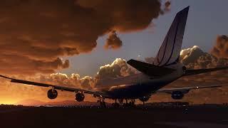 United B747-8 Landing at Palermo Internatiornal Airport (LICJ) - MSFS2020