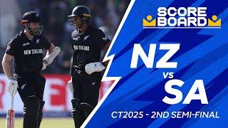 Scoreboard | NZvSA | CT25 Match #10 | #cricket #NZvSA #CT25 #ICC