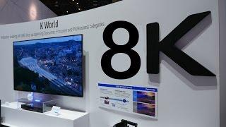 8K TVs CES 2015!!! 85" 98" & 110" 8K TVs!!!
