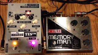 Pete Cornish TES Delay vs Electro Harmonix Deluxe Memory Man Reissue