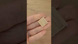 DIY Miniature Parquet floor tiles for dollhouse #hack #timesavingtips #coffeestirsticks #tutorial