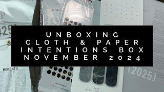 Unboxing | The Cloth & Paper Intention Box | November 2024