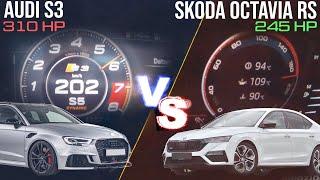 Audi S3 VS Skoda Octavia RS | Acceleration Test 0-200 KM/H