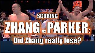  SCORING ZHANG - PARKER   DID ZHANG REALLY LOSE?  THE KEY ROUNDS 