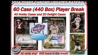 CASES #1-15   -   2024 Topps CHROME UPDATE 60 Case (440 Box) Player Break eBay 11/13/24