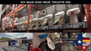 Ich baue eine neue Toilette ein