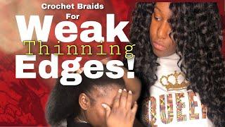 Best Braid Pattern for Damaged or thin edges! | Bobbi Boss GoGo Curl 20” Crochet Braid