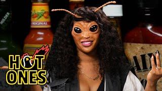 SZA Bugs Out While Eating Spicy Wings | Hot Ones