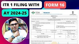 How To File ITR For Salaried Person With Form 16 AY 2024-25 | ITR Filing Online 2024-25 For Salary